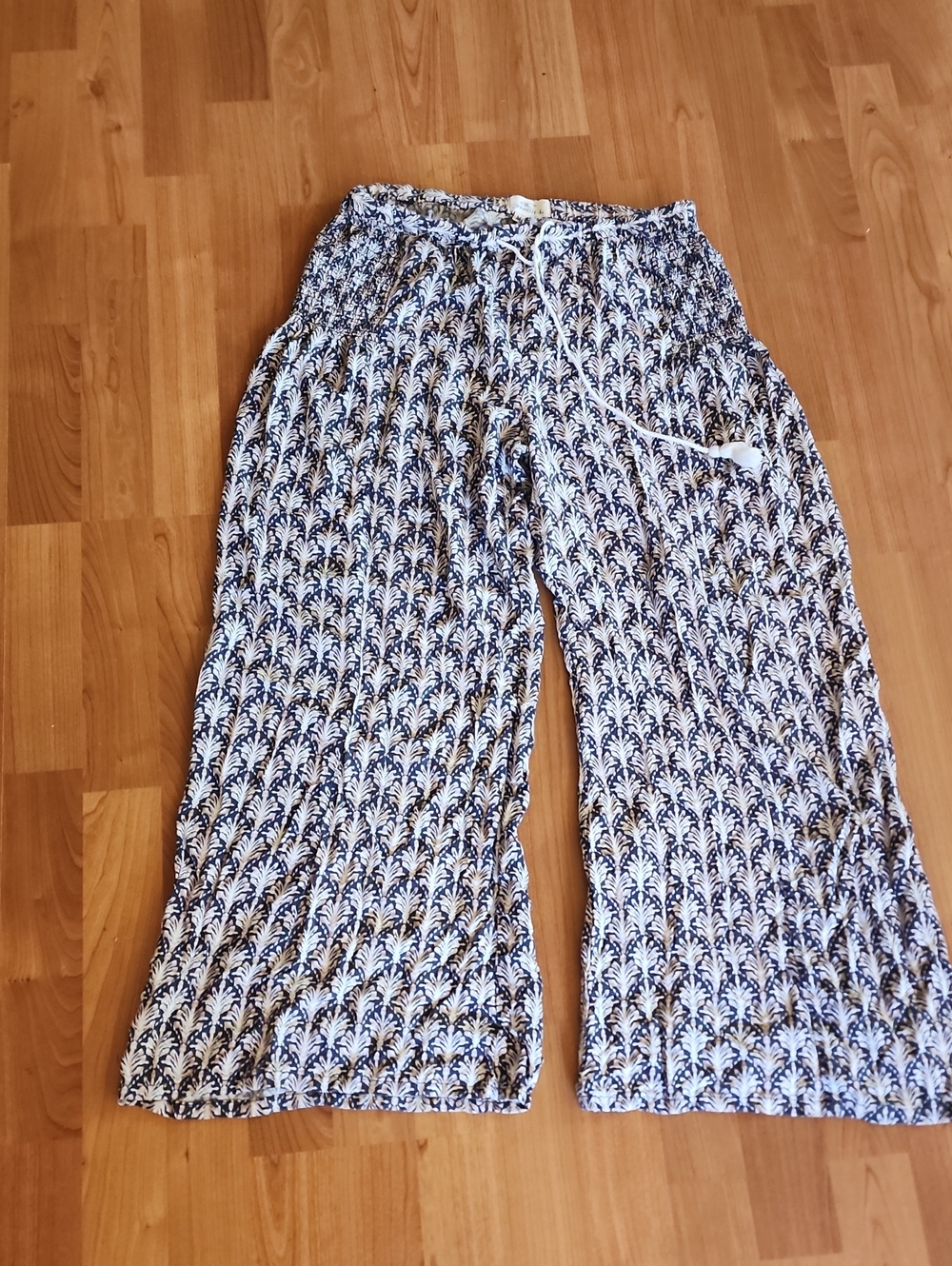 O'Neill Navy & White Wide-Leg Printed Lounge Pants